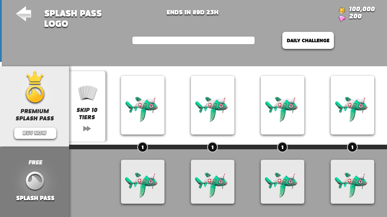 Battle pass wireframe after